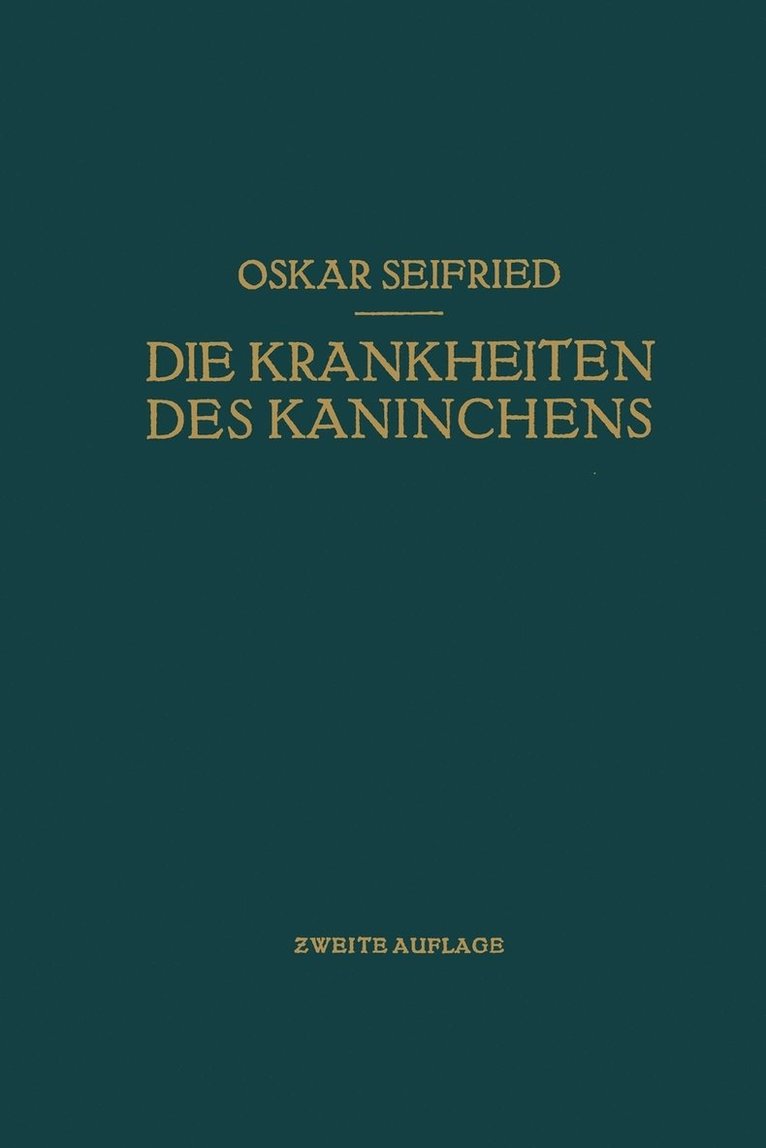 Die Krankheiten des Kaninchens 1