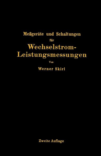 bokomslag Megerte und Schaltungen fr Wechselstrom-Leistungsmessungen