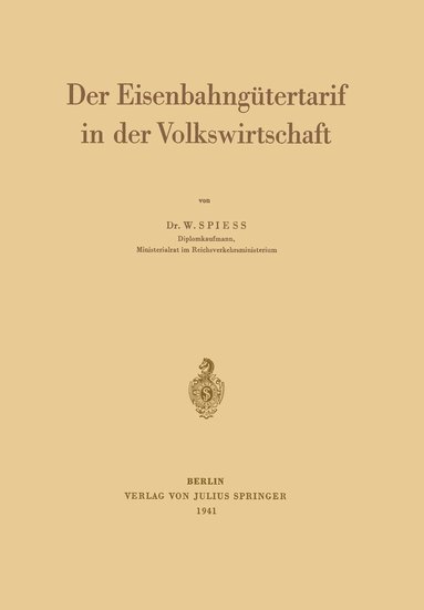 bokomslag Der Eisenbahngtertarif in der Volkswirtschaft