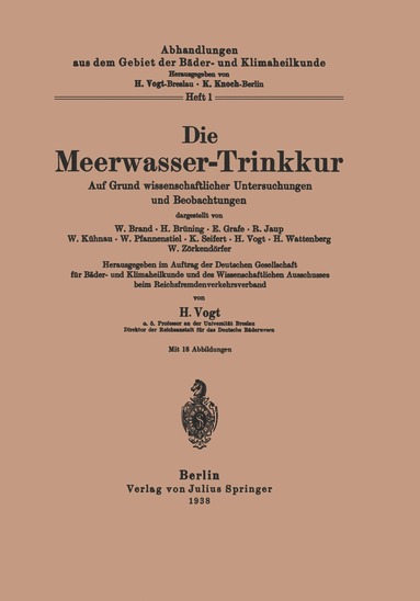 bokomslag Die Meerwasser-Trinkkur