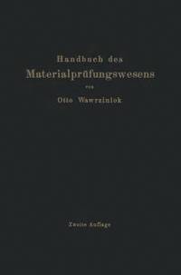bokomslag Handbuch des Materialprfungswesens fr Maschinen- und Bauingenieure