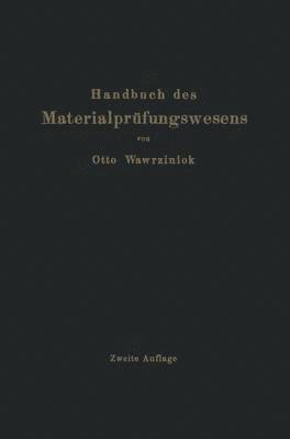 bokomslag Handbuch des Materialprfungswesens fr Maschinen- und Bauingenieure