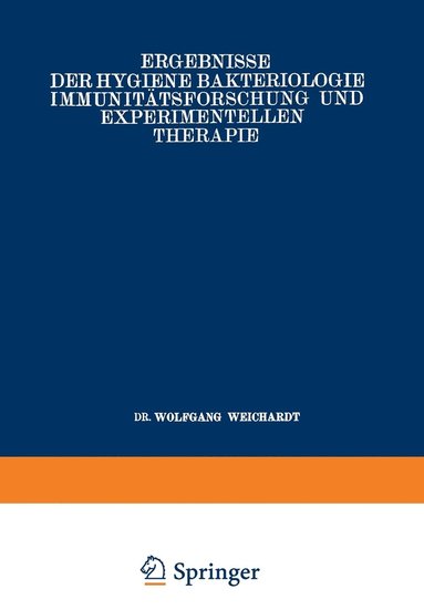 bokomslag Ergebnisse der Hygiene Bakteriologie Immunitätsforschung und Experimentellen Therapie