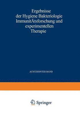 bokomslag Ergebnisse der Hygiene Bakteriologie Immunittsforschung und Experimentellen Therapie