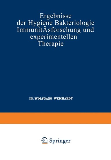 bokomslag Ergebnisse der Hygiene Bakteriologie Immunitätsforschung und Experimentellen Therapie