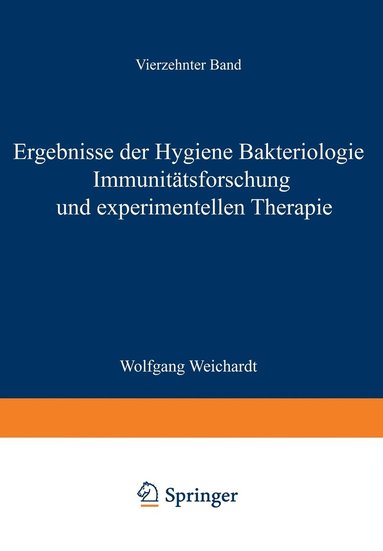 bokomslag Ergebnisse der Hygiene Bakteriologie Immunittsforschung und Experimentellen Therapie