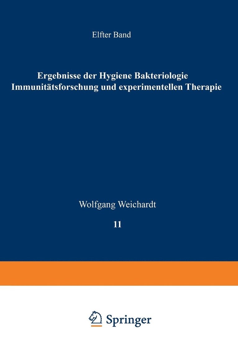 Ergebnisse der Hygiene Bakteriologie Immunittsforschung und Experimentellen Therapie 1