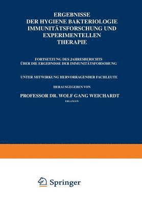 bokomslag Ergebnisse Der Hygiene Bakteriologie Immunitätsforschung und Experimentellen Therapie