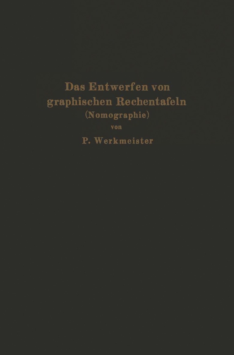 Das Entwerfen von graphischen Rechentafeln