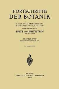 bokomslag Fortschritte der Botanik