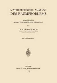 bokomslag Mathematische Analyse des Raumproblems