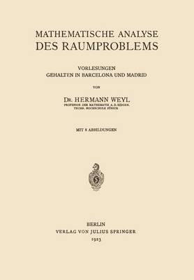 bokomslag Mathematische Analyse des Raumproblems
