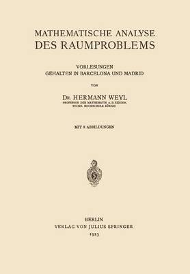 bokomslag Mathematische Analyse des Raumproblems