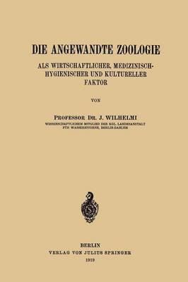 Die Angewandte Zoologie 1