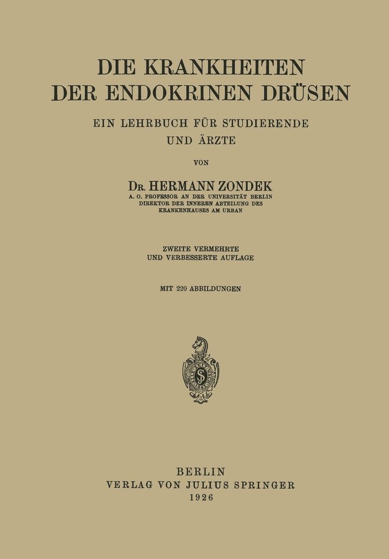 Die Krankheiten der Endokrinen Drsen 1