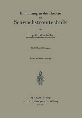 bokomslag Einführung in die Theorie der Schwachstromtechnik