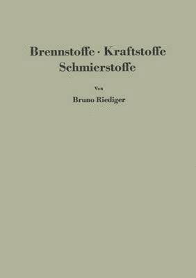 bokomslag Brennstoffe · Kraftstoffe Schmierstoffe