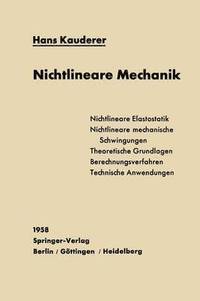 bokomslag Nichtlineare Mechanik