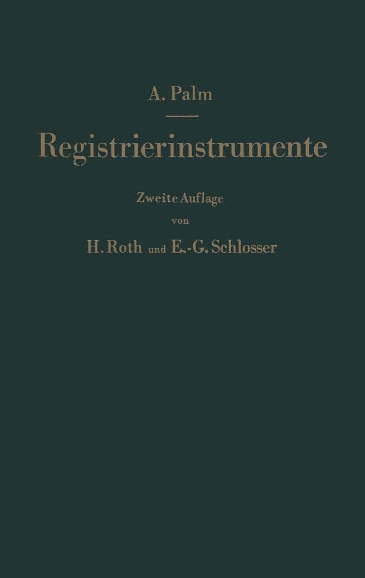 Albert Palm - Registrierinstrumente, Häftad