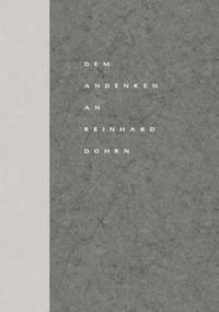 bokomslag Dem Andenken an Reinhard Dohrn