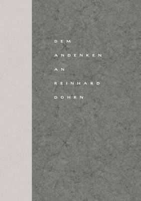 bokomslag Dem Andenken an Reinhard Dohrn