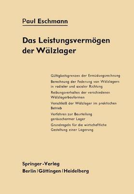 Das Leistungsvermgen der Wlzlager 1