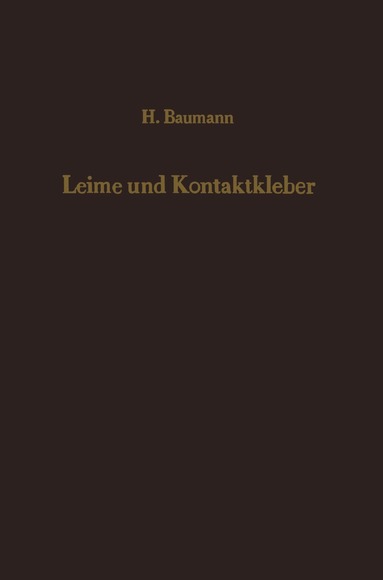 bokomslag Leime und Kontaktkleber