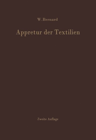 bokomslag Appretur der Textilien