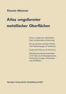 bokomslag Atlas umgeformter metallischer Oberflchen