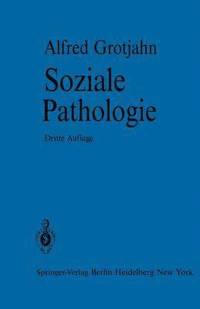 bokomslag Soziale Pathologie