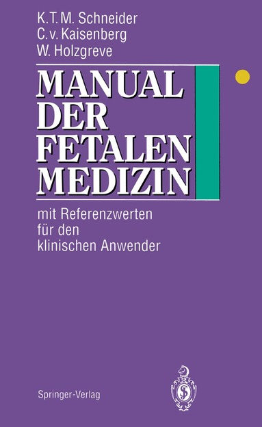 Karl-Theo M. Schneider, Constantin v. Kaisenberg, Wolfgang Holzgreve - Manual der fetalen Medizin, Häftad