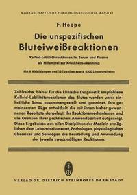 bokomslag Die unspezifischen Bluteiweissreaktionen