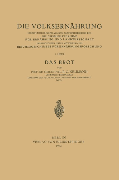 bokomslag Das Brot