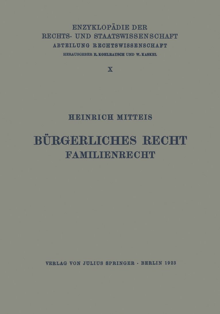 Bürgerliches Recht Familienrecht 1