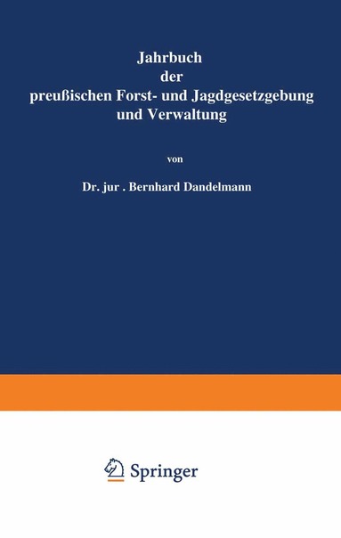 bokomslag Jahrbuch der Preuischen Forst- und Jagdgesetzgebung und Verwaltung