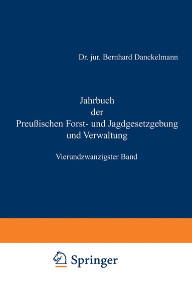 bokomslag Jahrbuch der Preußischen Forst- und Jagdgesetzgebung und Verwaltung