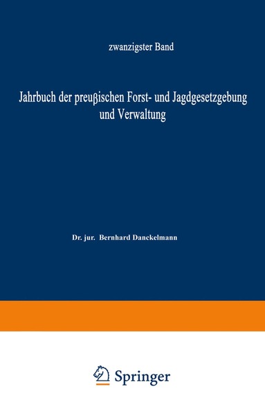 bokomslag Jahrbuch der Preußischen Forst- und Jagdgesetzgebung und Verwaltung
