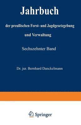 bokomslag Jahrbuch der Preußischen Forst- und Jagdgesetzgebung und Verwaltung