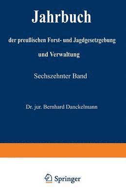 bokomslag Jahrbuch der Preuischen Forst- und Jagdgesetzgebung und Verwaltung