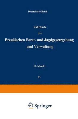 Jahrbuch der Preuischen forst- und Jagdgesetzgebung und Verwaltung 1