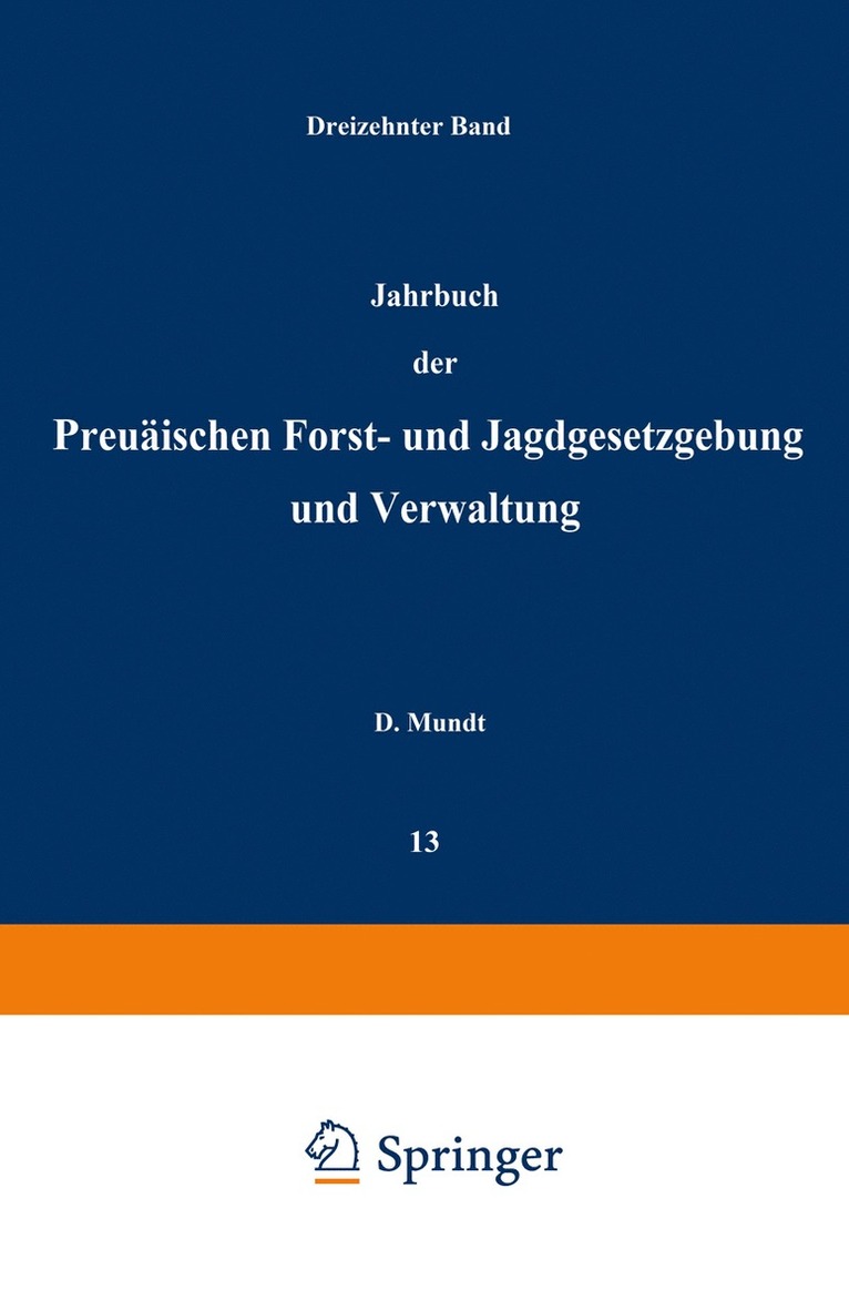 Jahrbuch der Preuischen forst- und Jagdgesetzgebung und Verwaltung 1