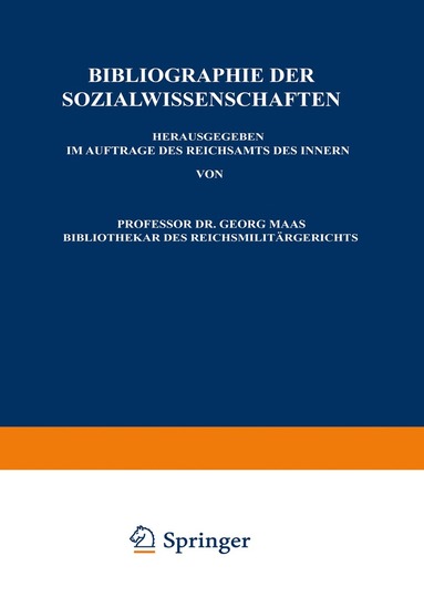 bokomslag Bibliographie der Sozialwissenschaften