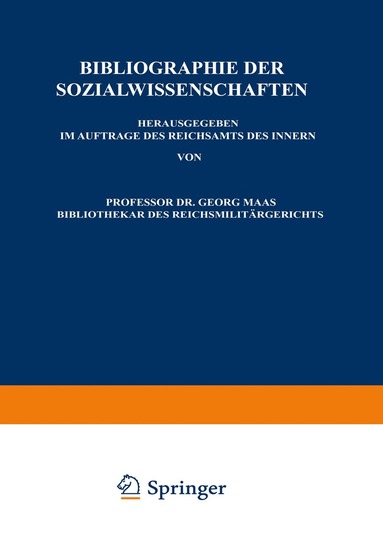 bokomslag Bibliographie der Sozialwissenschaften