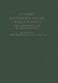 bokomslag 25 Jahre Kaiser Wilhelm-Gesellschaft