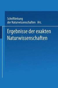 bokomslag Ergebnisse der Exakten Naturwissenschaften