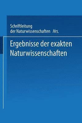 bokomslag Ergebnisse der Exakten Naturwissenschaften