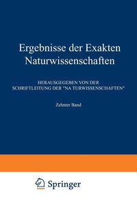 bokomslag Ergebnisse der Exakten Naturwissenschaften