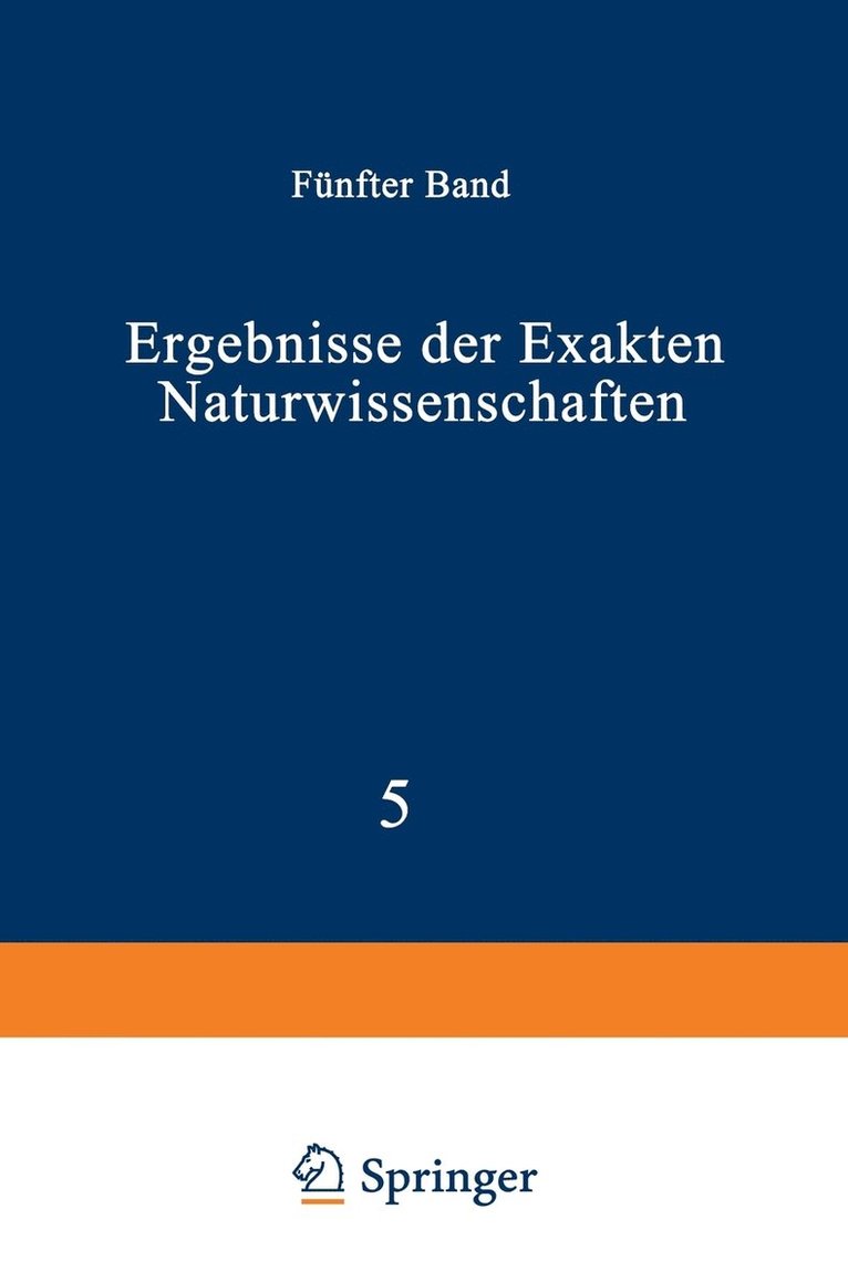 Ergebnisse der Exakten Naturwissenschaften