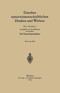 bokomslag Goethes naturwissenschaftliches Denken und Wirken