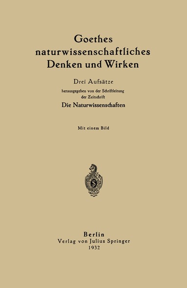 H. von Helmholtz, Max Dohrn, Julius Schiff - Goethes naturwissenschaftliches Denken und Wirken, Häftad